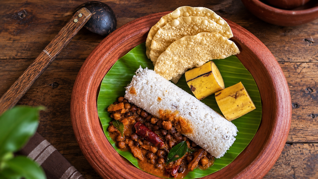  Puttu kadala curry Kerala breakfast in Munnar
