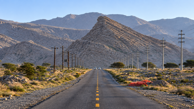 Mountain road travel landscape