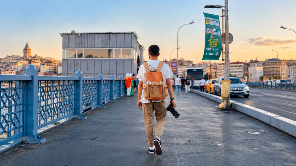 Traveler exploring a new city abroad