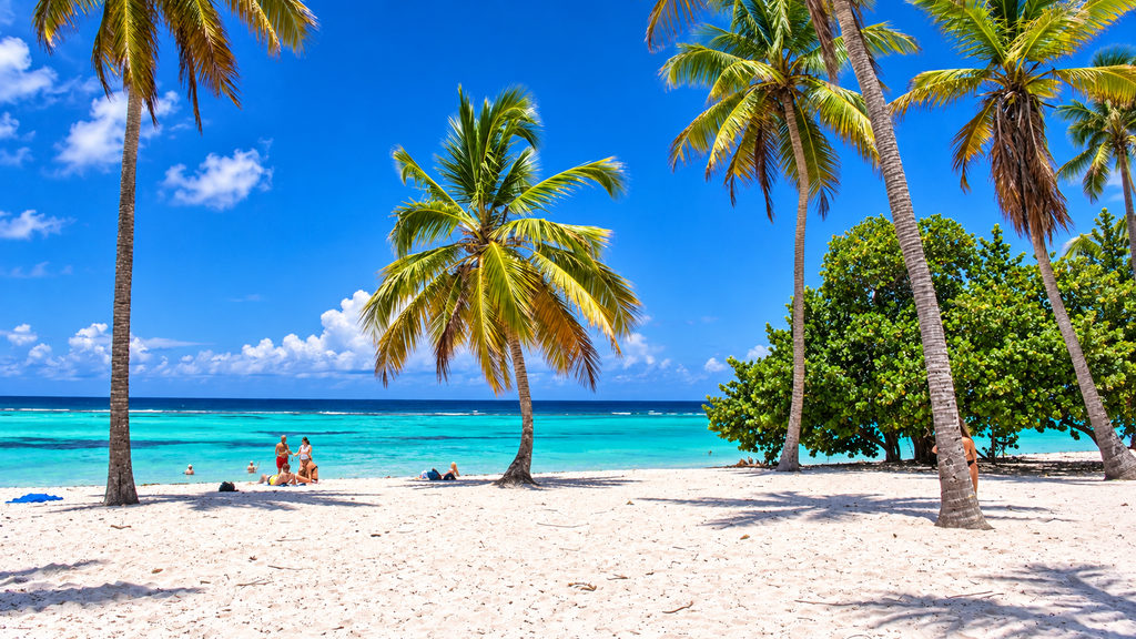 Tulum Beach in Mexico with white sand and Caribbean water