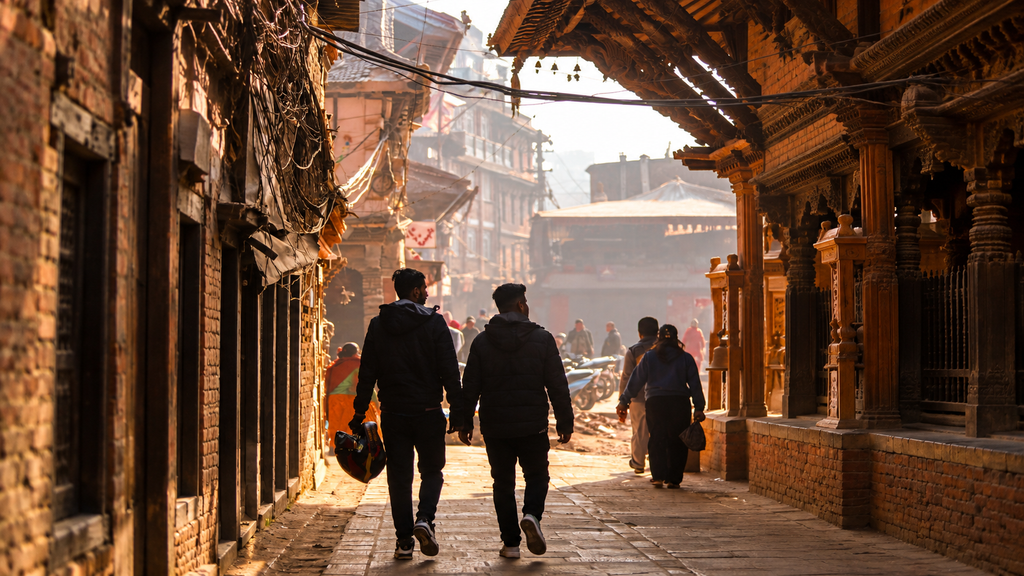 Traveler exploring a local street and experiencing everyday life

